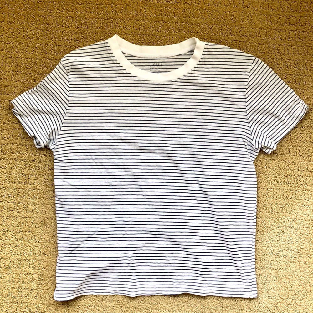 J. Galt Brandy Melville T-shirt top - blue striped